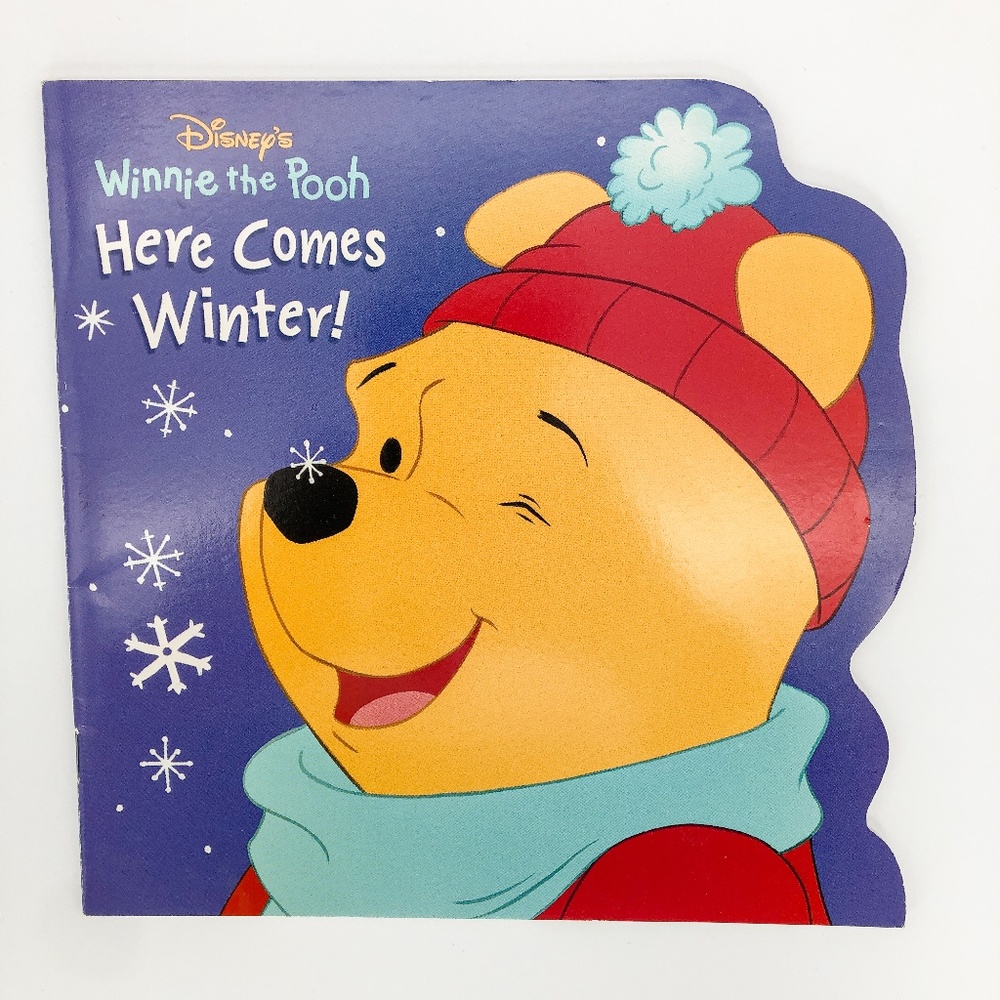 Vintage 2001 Walt Disney WINNIE THE POOH Book Preschool Story Here Comes Winter